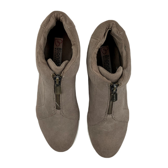 Blondo Women’s Suede Wedge Waterproof High Sneaker Ankle Platform Boots Size 8 - Picture 2 of 9